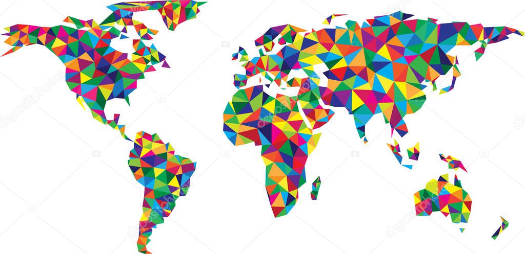 Colorful geometric map.