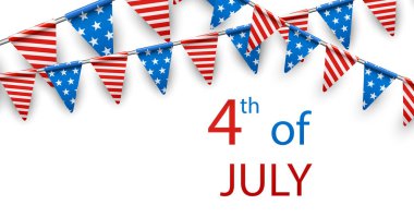 4 Temmuz arka plan bayrak ile.