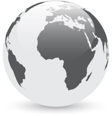 Gri ve beyaz soyut Küre.