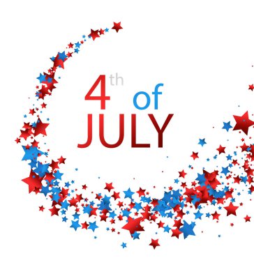 yıldız ile 4 Temmuz kartı.