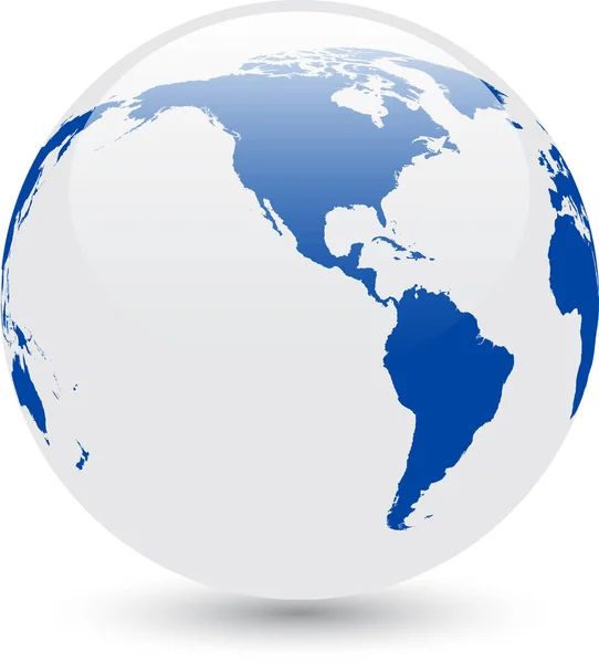 Globo astratto blu e bianco . — Vettoriale Stock