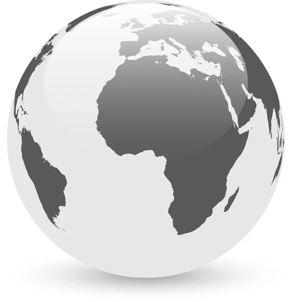 Grau-weißer abstrakter Globus. — Stockvektor