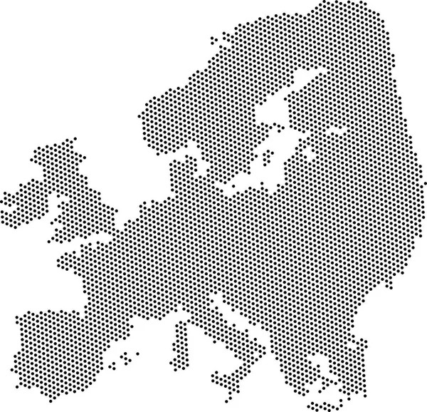 Carte grise abstraite Europe . — Image vectorielle