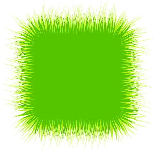 Square background with green grass. — Stock Vector