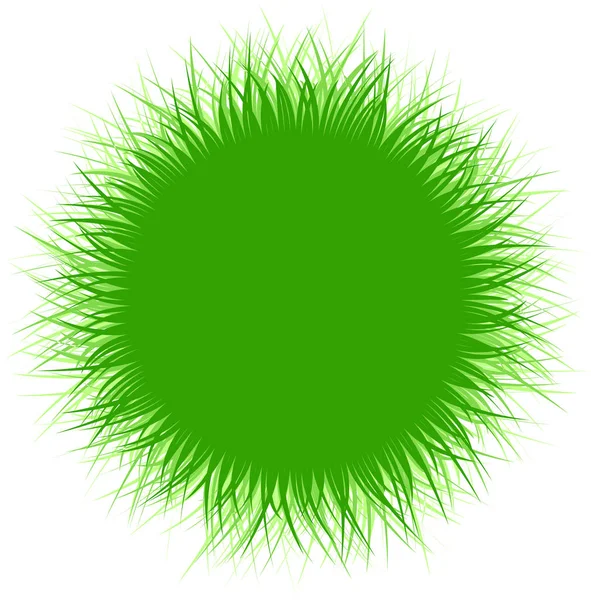 Fondo redondo con hierba verde . — Archivo Imágenes Vectoriales