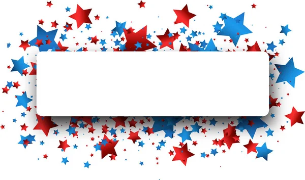 Banner do dia da independência com estrelas. — Vetor de Stock