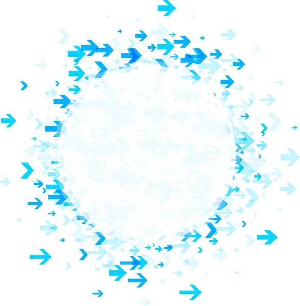 Cadre rond avec flèches bleues . — Image vectorielle