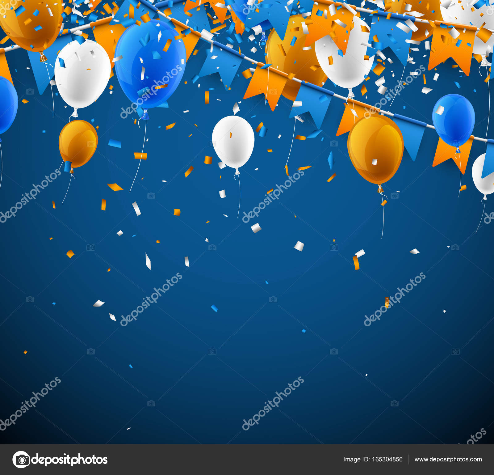 Background with flags and balloons Stock Vector Image by ©Maxborovkov