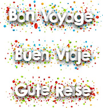 İyi yolculuklar kağıt afiş var.