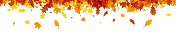 Banner de otoño con hojas naranjas . — Archivo Imágenes Vectoriales