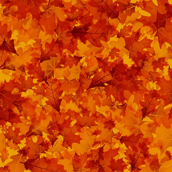 Latar belakang musim gugur dengan daun oranye . - Stok Vektor