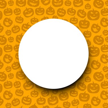 Turuncu yuvarlak Cadılar Bayramı kartı