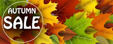 yaprakları ile sonbahar afiş