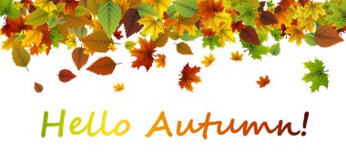 Merhaba sonbahar afişi. 