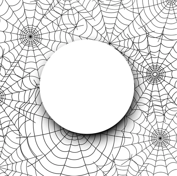 Halloween card with spiderweb. — Stock Vector