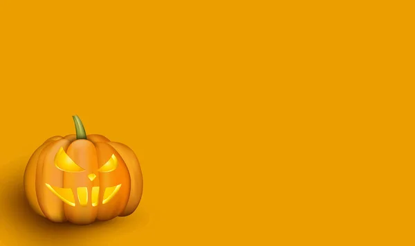 Orangener Halloween-Kürbis — Stockvektor