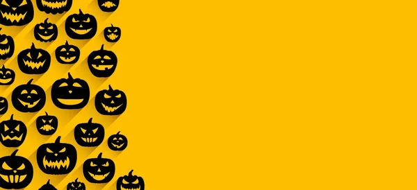 Halloween rostos de abóbora — Vetor de Stock