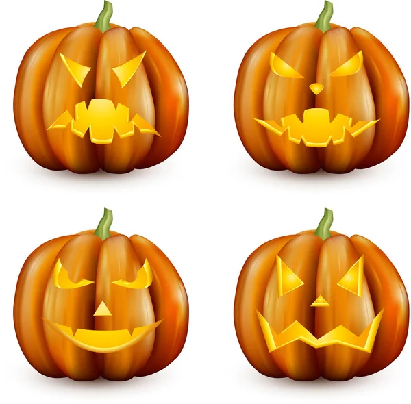 Set de calabazas de Halloween — Vector de stock