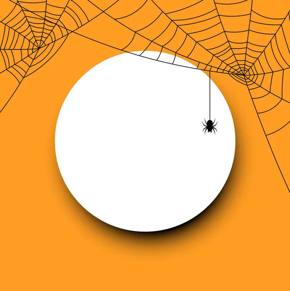 Halloween-kort med spindelnät. — Stock vektor