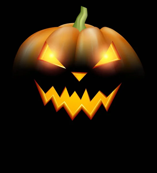 Cartão com abóbora de Halloween —  Vetores de Stock