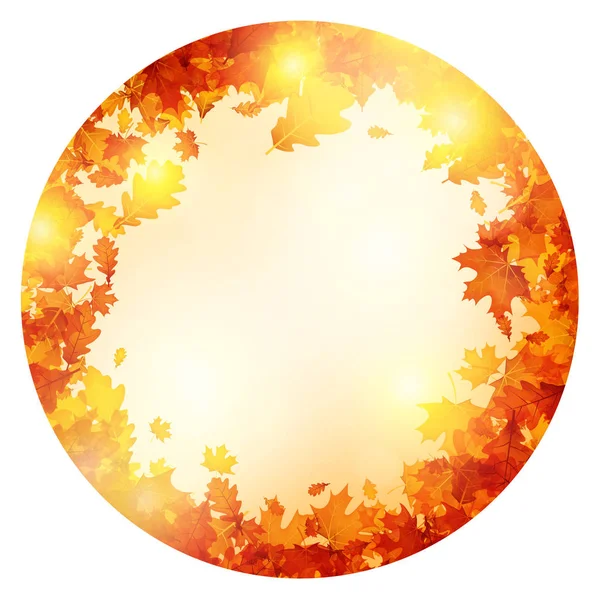Goldene Herbstblätter — Stockvektor
