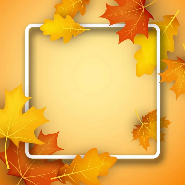 Outono folhas douradas — Vetor de Stock