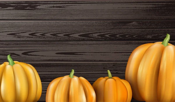 Halloween banner with pumpkins — Stock Vector