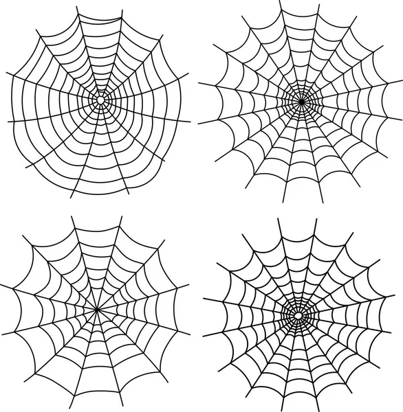 Schwarzes Halloween-Spinnennetz — Stockvektor