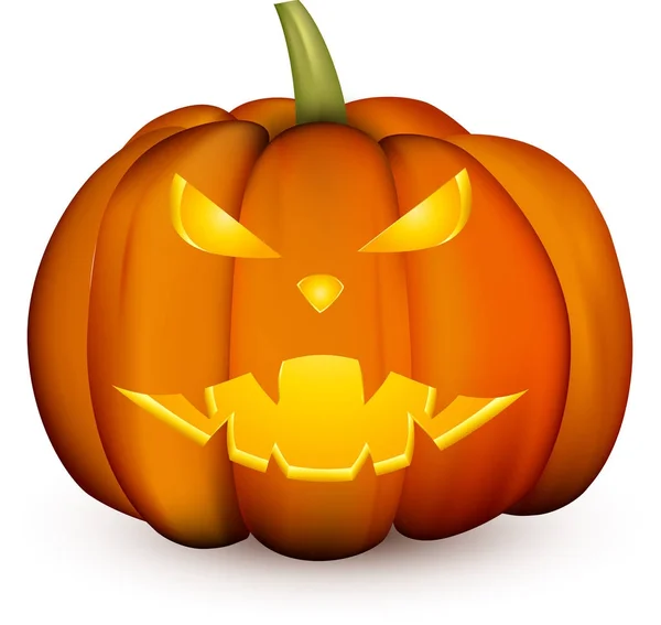 Orangener Halloween-Kürbis — Stockvektor