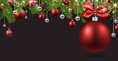 çam dalları ile arka plan.