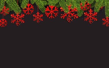 Kırmızı soyut kar taneleri