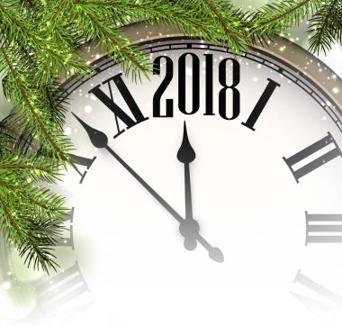 Saat ve çam dalları