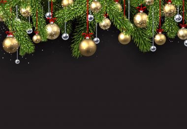 çam dalları ile arka plan.