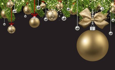 çam dalları ile arka plan.