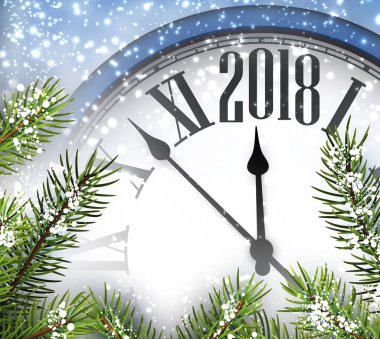 Saat ve çam dalları