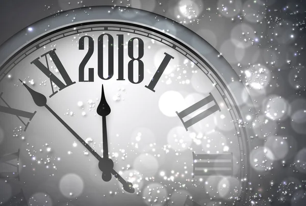 Yeni yıl arka plan ile masa saati