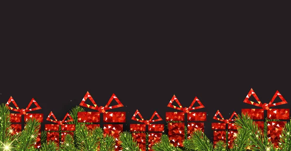 şube ve kırmızı soyut hediyeler