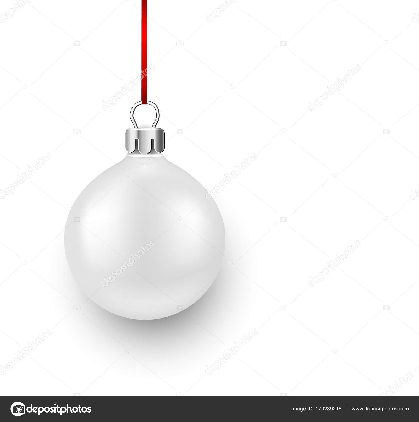 Background with white Christmas ball Stock Vector Image by ©Maxborovkov