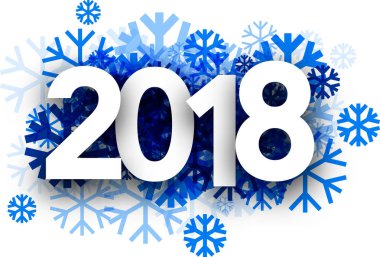 Kar taneleri ile kış 2018 arka plan