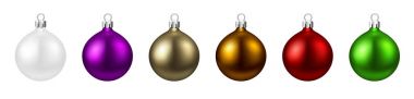 Renkli yuvarlak Noel set topları