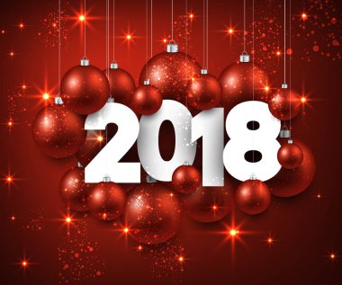 2018 yeni yıl bayram kartı