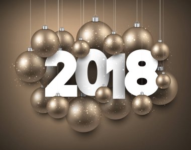 2018 yeni yıl bayram kartı