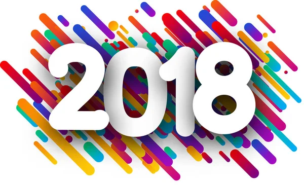 Renkli 2018 yeni yıl arka plan