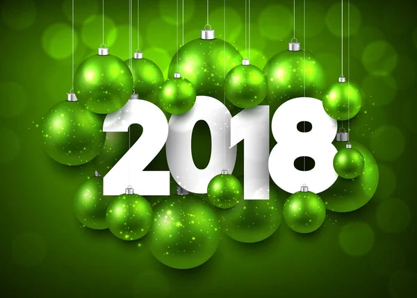 Νέο έτος 2018 εορταστική φόντο — Διανυσματικό Αρχείο