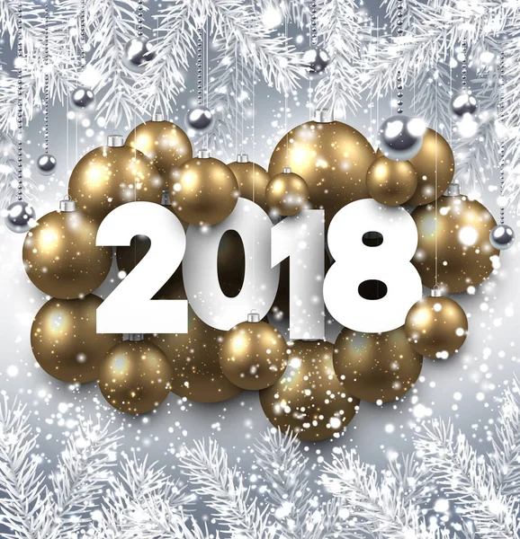 2018 Año Nuevo fondo festivo — Vector de stock