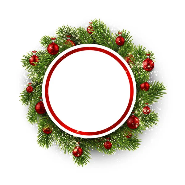 Fond de décoration couronne de Noël — Image vectorielle