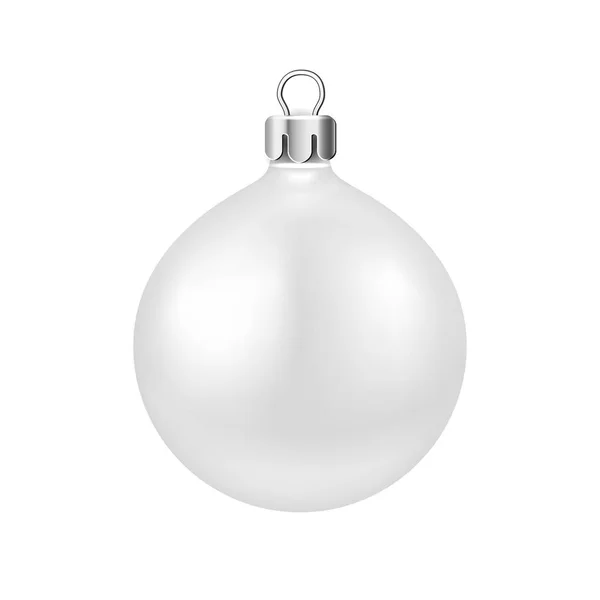 Balle de Noël ronde blanche transparente — Image vectorielle