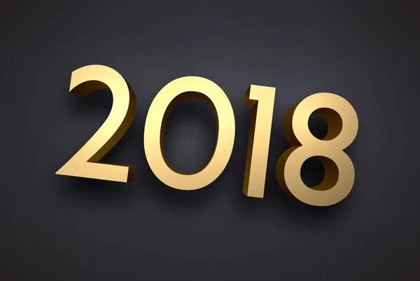 Fundo de Ano Novo de Ouro 2018 . —  Vetores de Stock