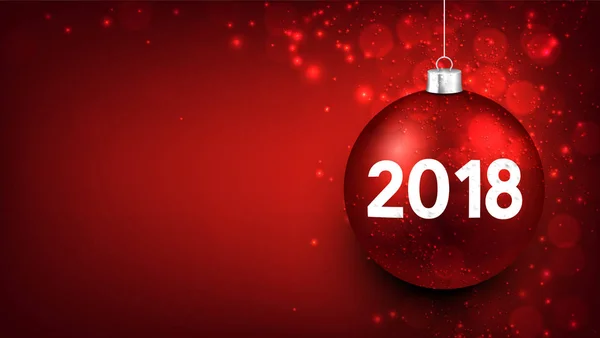 2018 novoroční Sváteční přání — Stockový vektor