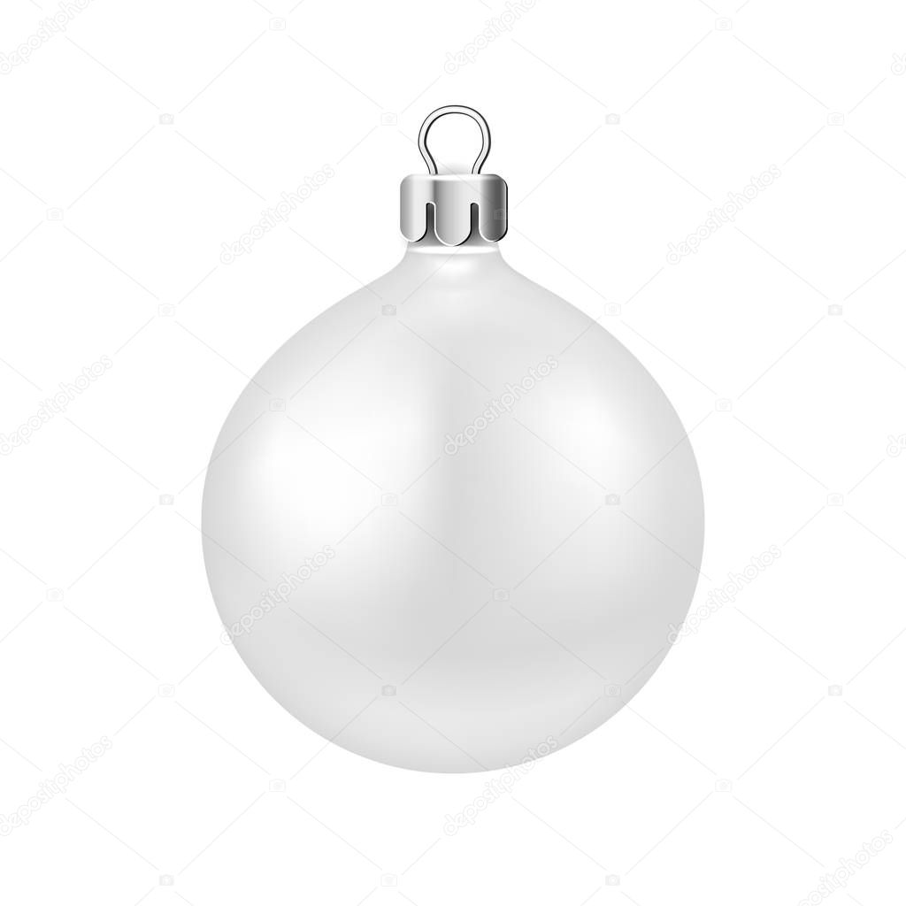 White round transparent Christmas ball
